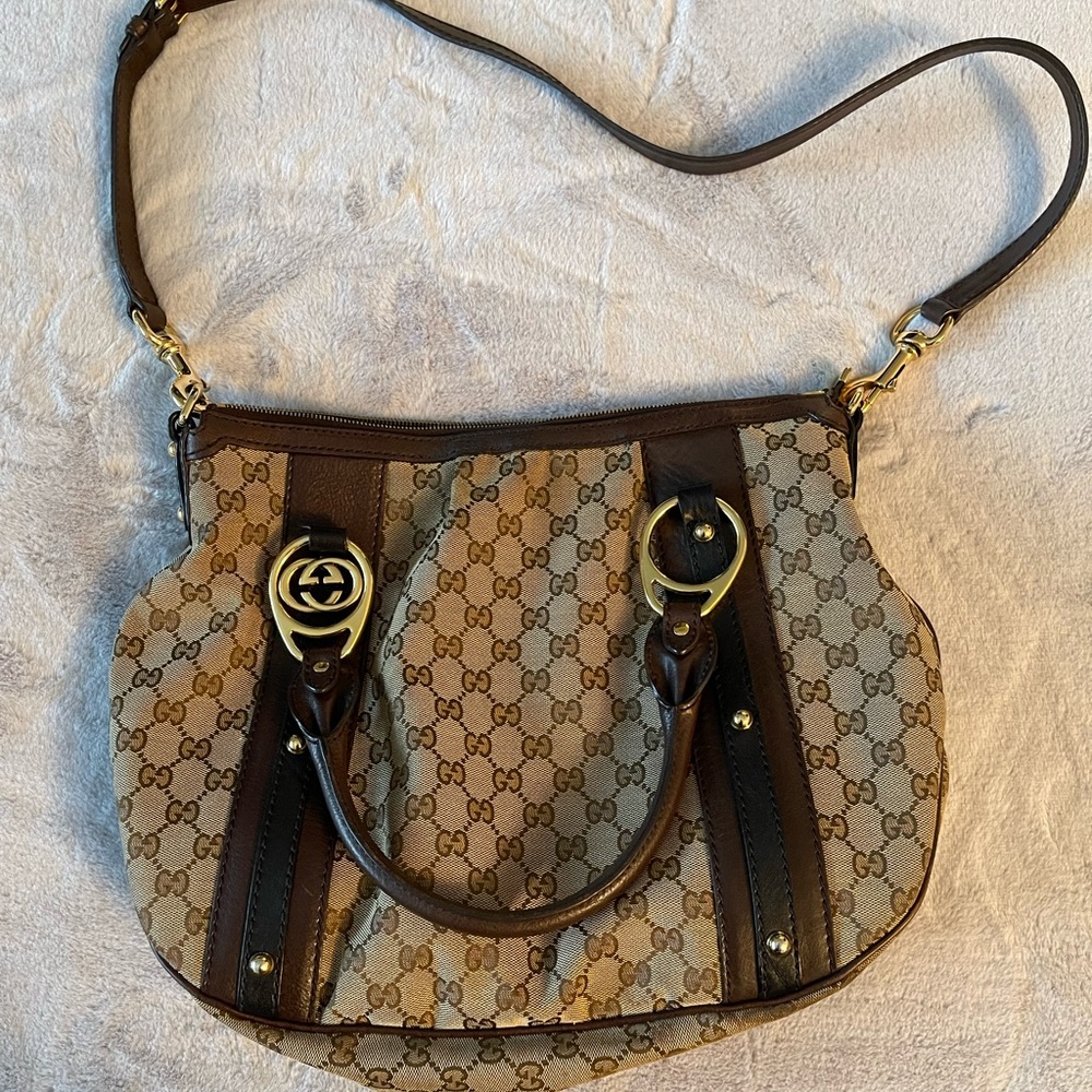 Gucci GG motif canvas handbag